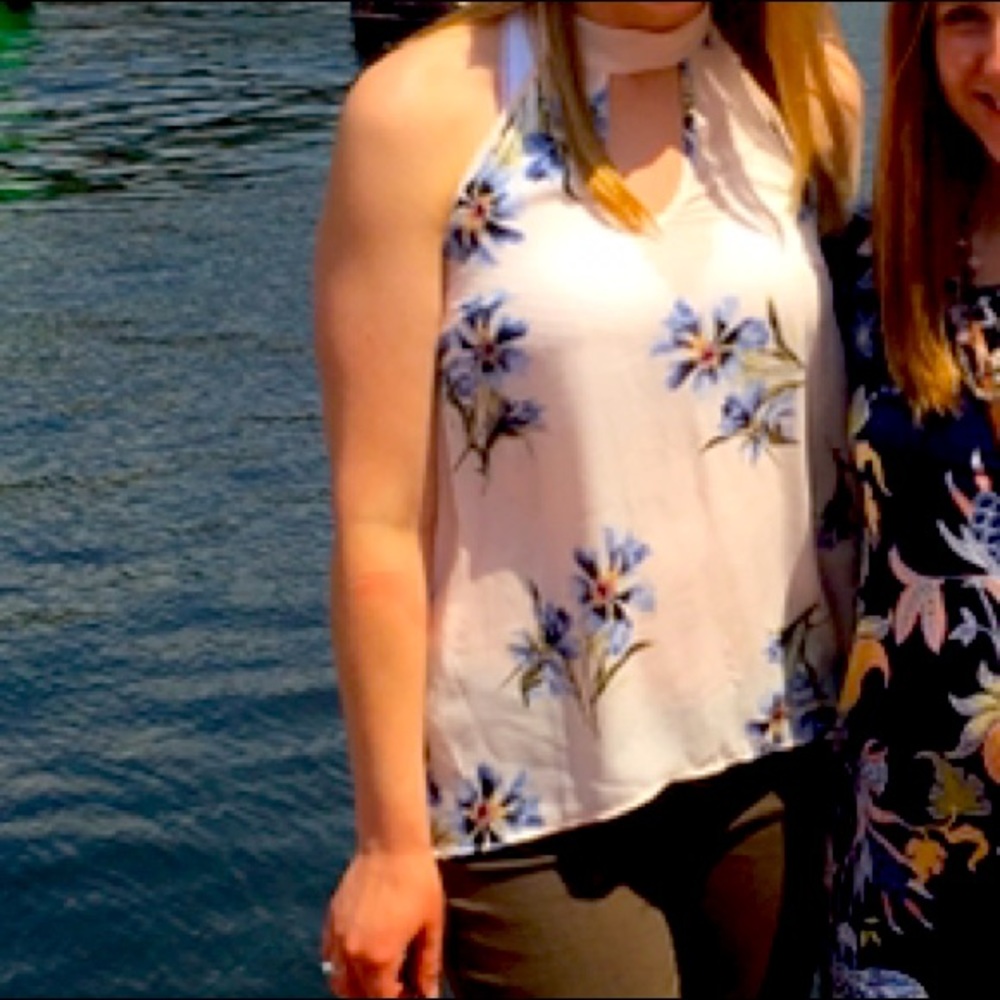 Floral halter top